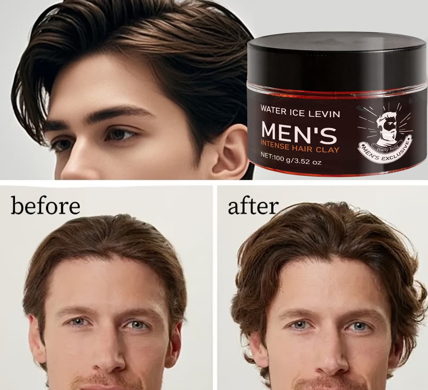 Men's Firm Hold Hair Clay with - огляд і ціна Pomade Hair Clay