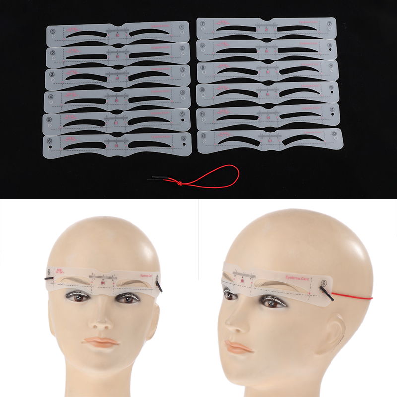 12Pcs Eyebrow Stencil Set Reus - огляд і ціна Men'S Grooming Makeup