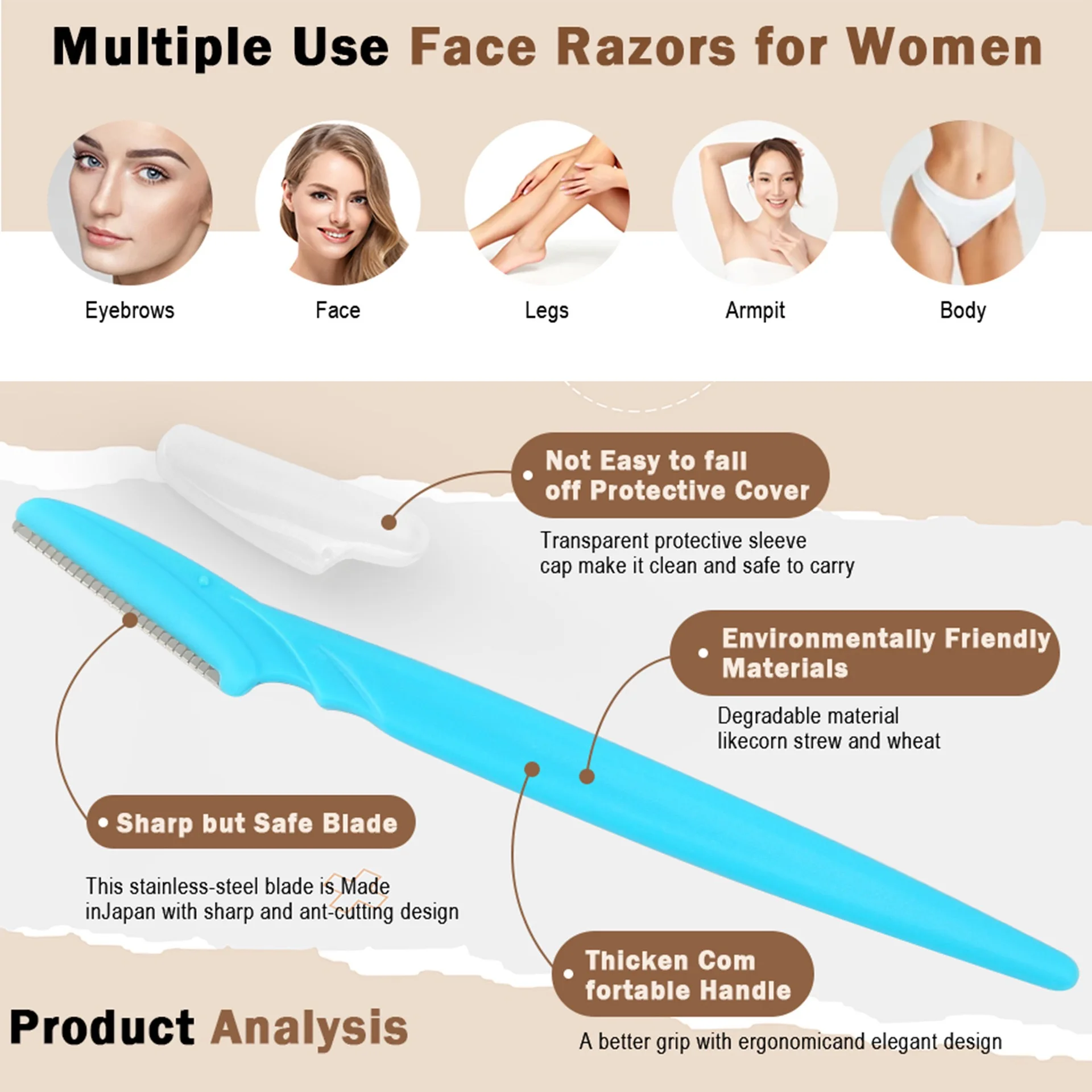 5/10/30/40pcsbrow Razor and Fa - огляд і ціна Men'S Grooming Razor